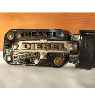 DIESEL - 【レザープレートバックル】ＤＩＥＳＥＬ　正規品　高級レザーベルト　厚本革/真鍮