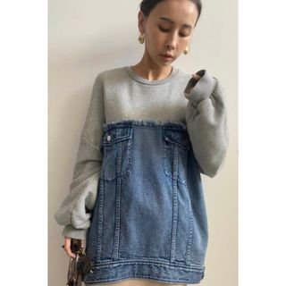 アメリヴィンテージ(Ameri VINTAGE)のAMERI DENIM SWEAT OVER TOP(トレーナー/スウェット)