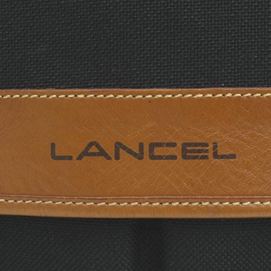 LANCEL(ランセル)のLANCEL / ランセル ◆ショルダーバッグ/ロゴ/キャンバス×合皮/ブラック 【バッグ/バック/BAG/鞄/カバン】 メンズファッション【中古】 [0220485965] メンズのバッグ(ショルダーバッグ)の商品写真