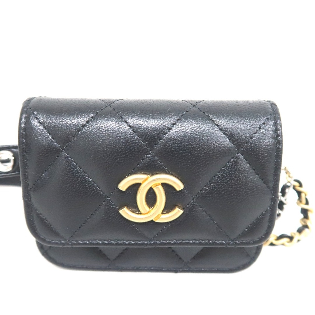 CHANEL(シャネル)のシャネル ベルトバッグ ウエストバッグ  マトラッセ AP2549 ブラック ゴートスキン 31番台 レディース CHANEL IT319517 美品 レディースのバッグ(ボディバッグ/ウエストポーチ)の商品写真