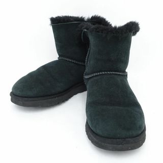 アグ(UGG)のUGG / アグ ◆ミニベイリーボウ ムートンブーツ/ブラック/24cm 1005062 【レディース/ガールズ/LADY/女性/婦人】【靴/クツ/シューズ/SHOES】 レディースファッション【中古】 [0220485987](ブーツ)