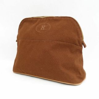 エルメス(Hermes)のHERMES / エルメス ◆ボリード ポーチ GM 30 ブラウン コットン 【バッグ/バック/BAG/鞄/カバン】 ブランド【中古】 [0220486317](クラッチバッグ)