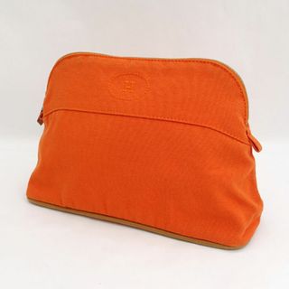 HERMES / エルメス ◆ボリード ポーチMM オレンジ コットン 【バッグ/バック/BAG/鞄/カバン】 ブランド【中古】 [0220486318]