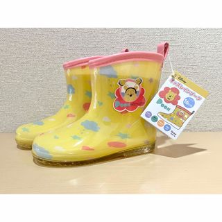 Disney - プーさん　レインブーツ　16cm 反射テープ付き　子供用　長靴　雨具　靴