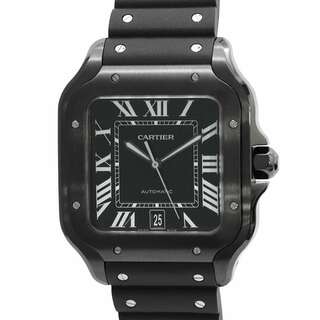 カルティエ(Cartier)のカルティエ サントス ドゥ カルティエ LM WSSA0039 黒文字盤(腕時計(アナログ))