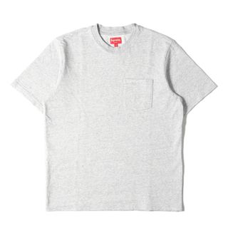 シュプリーム(Supreme)の美品 Supreme シュプリーム Tシャツ サイズ:S 22SS クラシックロゴ ヘビー ポケットTシャツ S/S Pocket Tee ヘザーグレー トップス カットソー 半袖【メンズ】【中古】(Tシャツ/カットソー(半袖/袖なし))