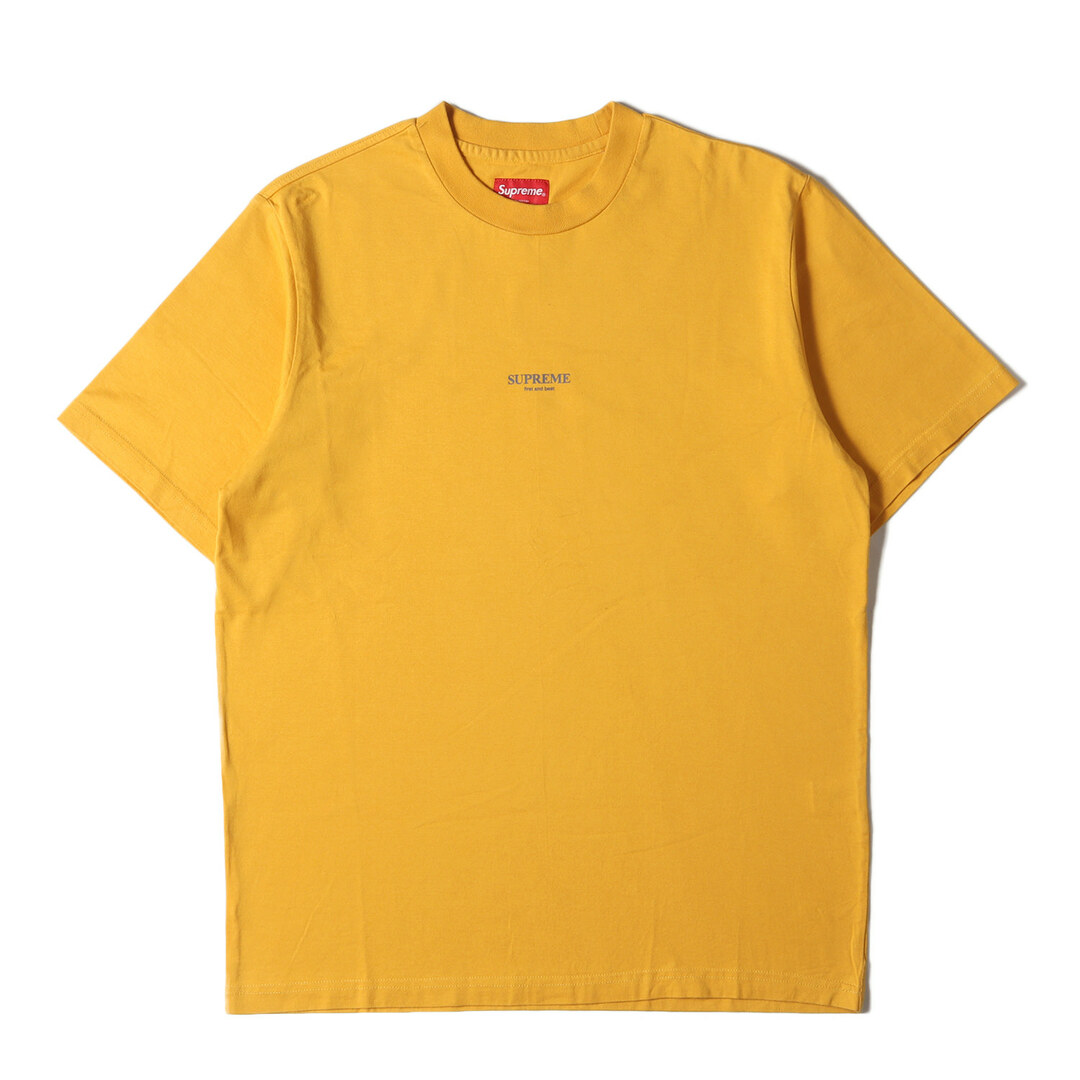 Supreme(シュプリーム)の美品 Supreme シュプリーム Tシャツ サイズ:S 18AW スモール ブランドロゴ クルーネック 半袖Tシャツ First & Best Tee ゴールド トップス カットソー【メンズ】【中古】 メンズのトップス(Tシャツ/カットソー(半袖/袖なし))の商品写真