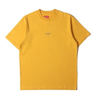 シュプリーム(Supreme)の美品 Supreme シュプリーム Tシャツ サイズ:S 18AW スモール ブランドロゴ クルーネック 半袖Tシャツ First & Best Tee ゴールド トップス カットソー【メンズ】【中古】(Tシャツ/カットソー(半袖/袖なし))