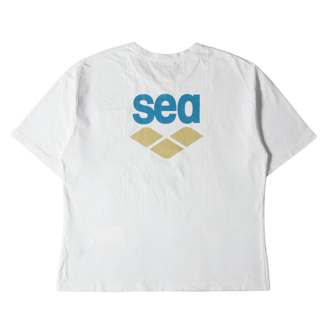 WIND AND SEA(ウィンダンシー)の美品 WIND AND SEA ウィンダンシー Tシャツ サイズ:L 20SS arena オーバーサイズ ストレッチ クルーネック 半袖Tシャツ ホワイト 白 コラボ トップス カットソー【メンズ】【中古】 メンズのトップス(Tシャツ/カットソー(半袖/袖なし))の商品写真