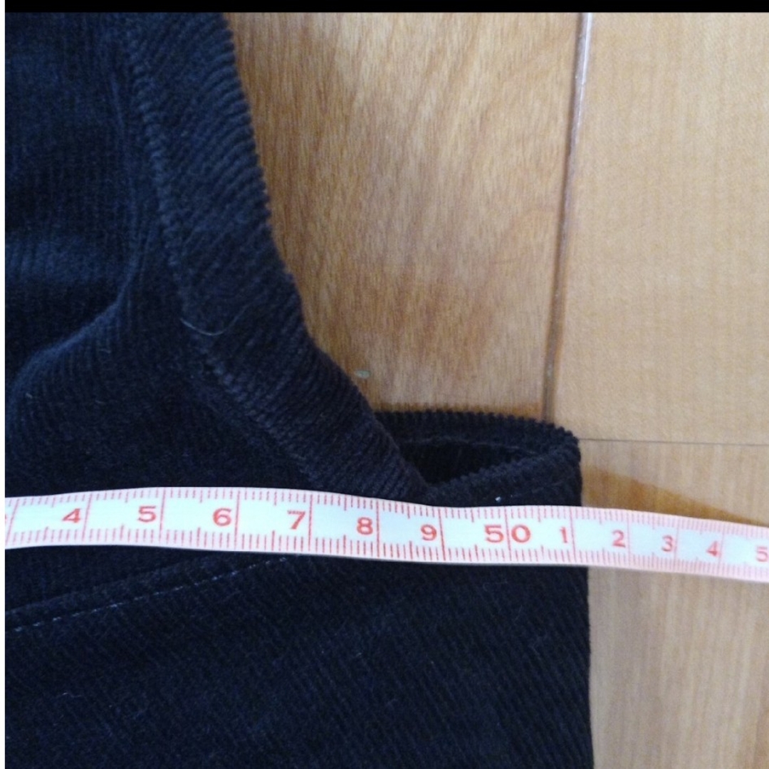 訳あり　サロペット　スカート　3L　コーデュロイ　ブラック　ワンピース レディースのパンツ(サロペット/オーバーオール)の商品写真