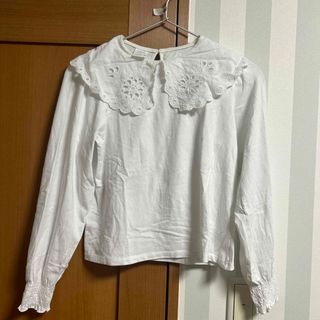 ザラ(ZARA)の更に値下げ⭐︎ZARA size13-14白　ブラウスシャツ(Tシャツ/カットソー)