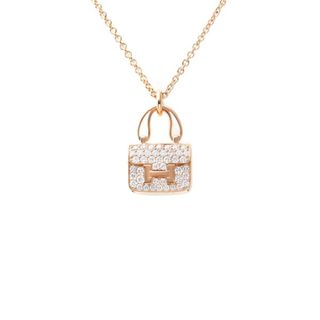 エルメス(Hermes)のエルメス アミュレット コンスタンス K18PG ピンクゴールド ネックレス 中古(ネックレス)