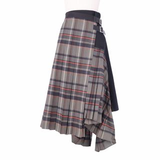 sacai - 美品 サカイ Sacai スカート ラップスカート プリーツ チェック ボトムス レディース 0(XS相当) マルチカラー