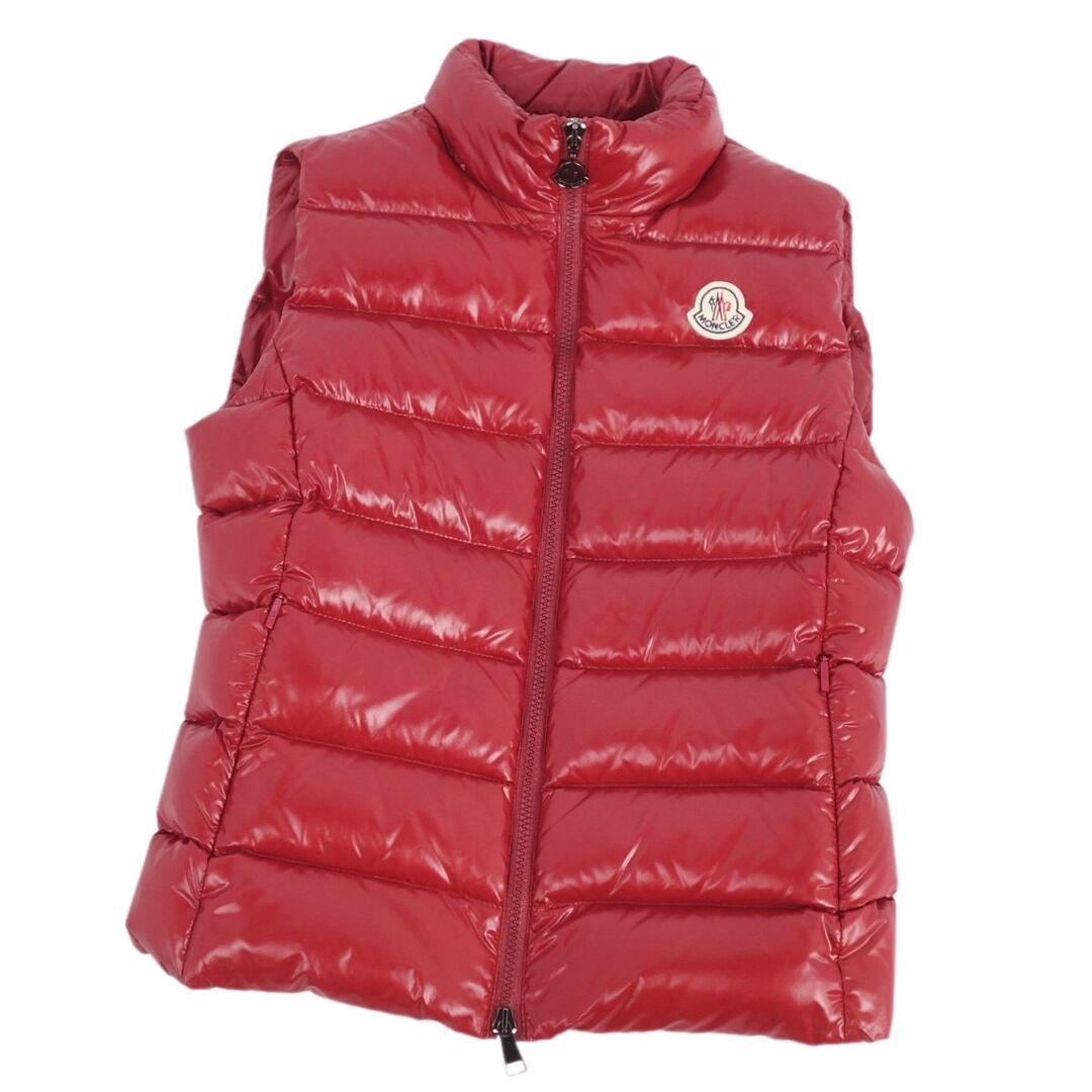 MONCLER(モンクレール)の美品 モンクレール MONCLER ベスト ダウンベスト GHANY GILET GHANY VEST ジレ ノースリーブ アウター レディース 0(XS相当) レッド レディースのジャケット/アウター(ダウンベスト)の商品写真