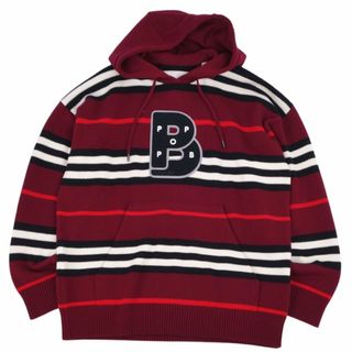 バーバリー(BURBERRY)の美品 バーバリー BURBERRY ポップトレーディングカンパニー パーカー フーディー プルオーバー ウール  ニット トップス メンズ M ボルドー(パーカー)