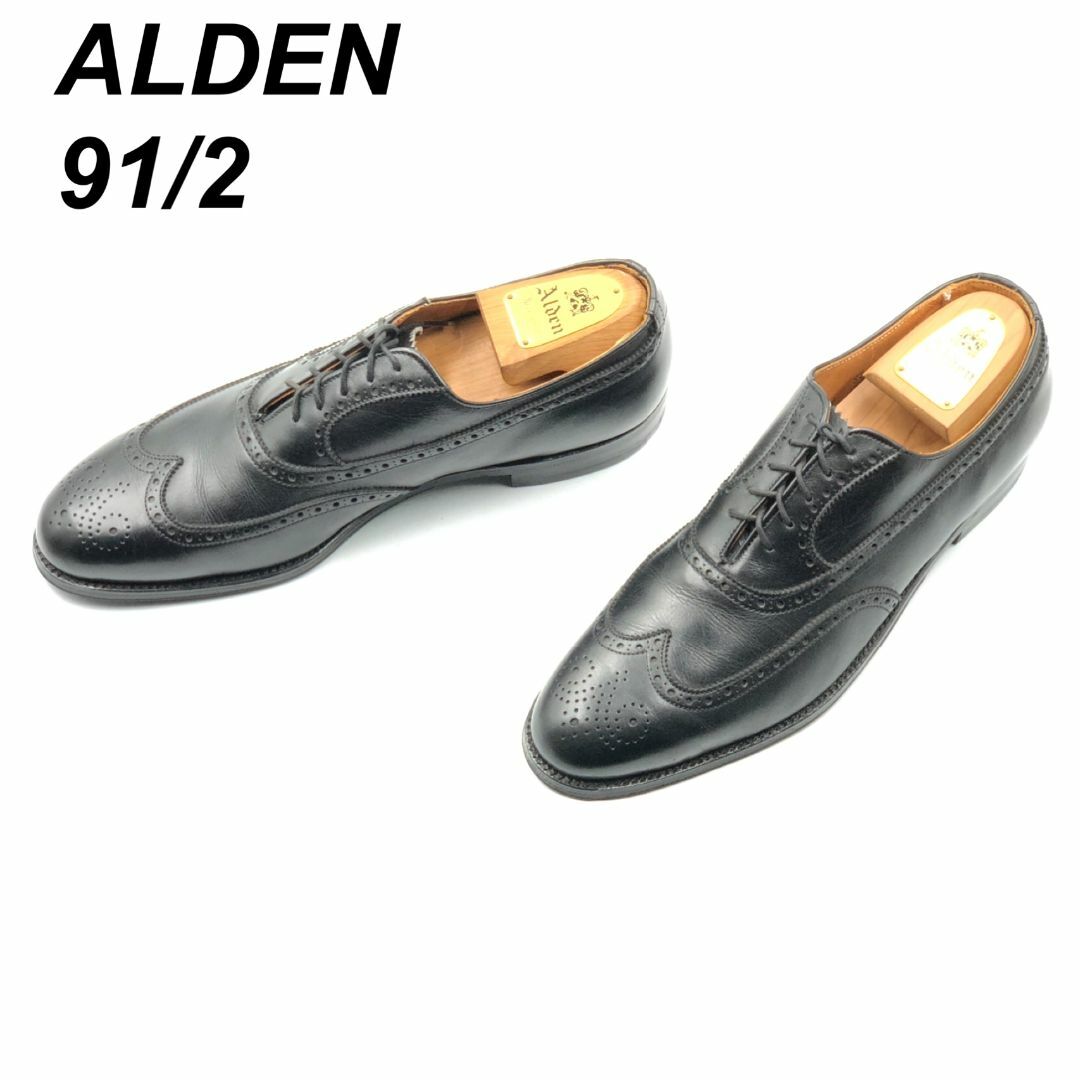 Alden(オールデン)の未使用 ALDEN オールデン 9.5 928 ウイングチップ 内羽根 黒 メンズの靴/シューズ(ドレス/ビジネス)の商品写真