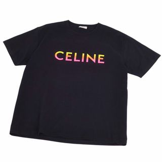 セリーヌ(celine)の美品 セリーヌ CELINE Tシャツ カットソー ショートスリーブ 半袖 ロゴ イタリア製 コットン トップス メンズ S マルチカラー(Tシャツ/カットソー(半袖/袖なし))