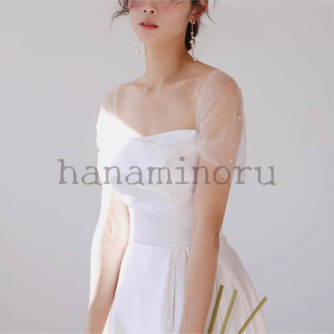 花嫁　ウェディング　ドレス　ウエディング　結婚式　前撮り　二次会　韓国　フォト レディースのフォーマル/ドレス(ウェディングドレス)の商品写真
