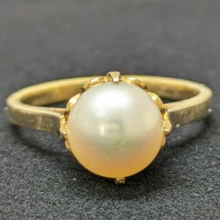 ミキモト(MIKIMOTO)の793 ミキモトパールリングK18YGイエローゴールド9号(リング(指輪))