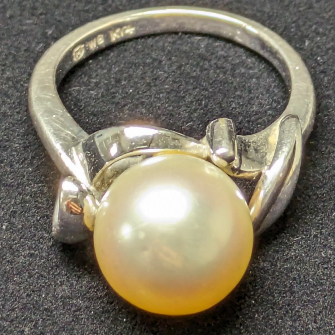 MIKIMOTO(ミキモト)の794 ミキモトパールリングK14WGホワイトゴールド10号 レディースのアクセサリー(リング(指輪))の商品写真