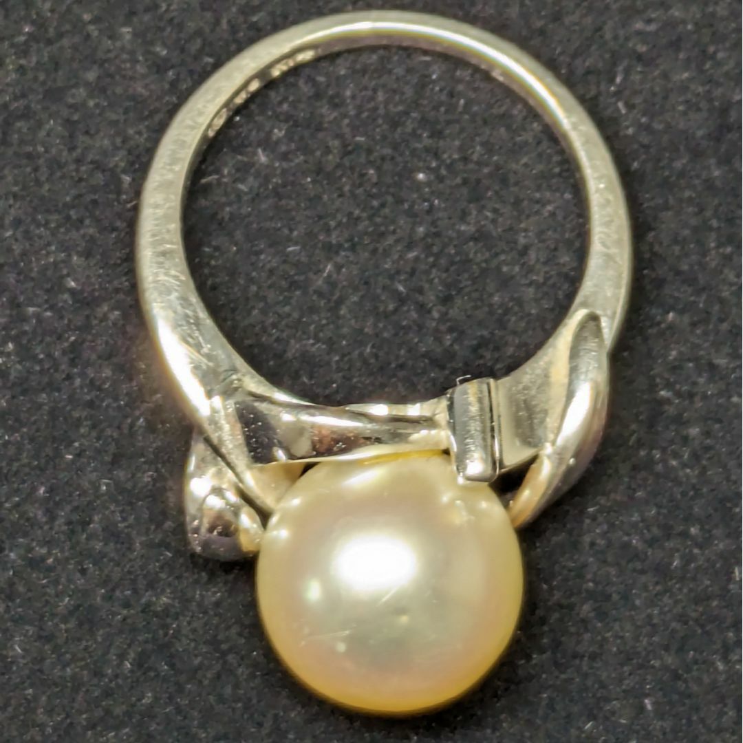 MIKIMOTO(ミキモト)の794 ミキモトパールリングK14WGホワイトゴールド10号 レディースのアクセサリー(リング(指輪))の商品写真