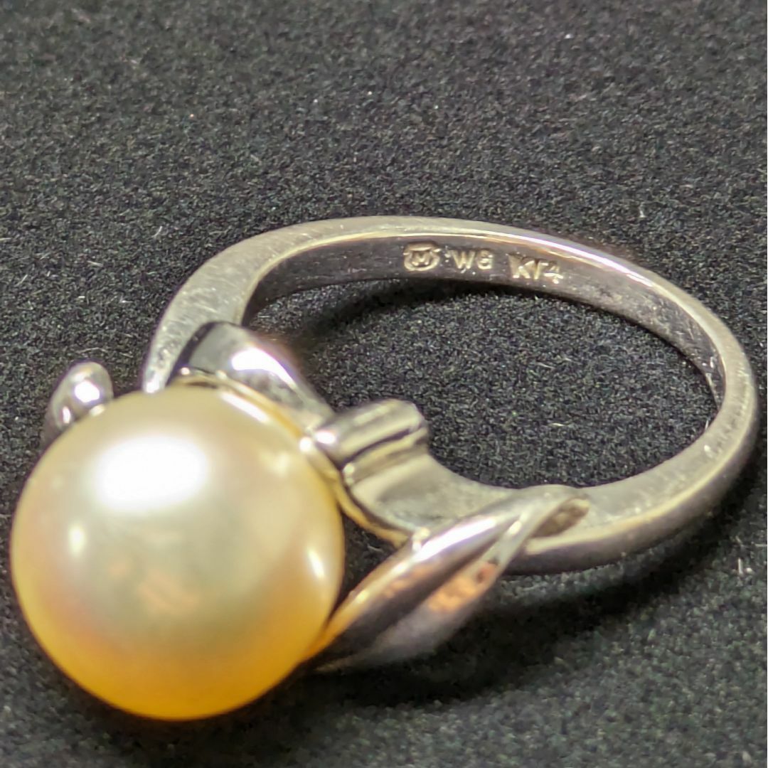MIKIMOTO(ミキモト)の794 ミキモトパールリングK14WGホワイトゴールド10号 レディースのアクセサリー(リング(指輪))の商品写真