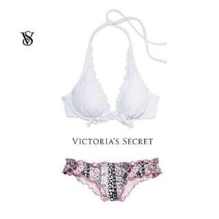 ヴィクトリアズシークレット(Victoria's Secret)の新品(32C/S他)victoria'ssecretフリルホルタービキニset(水着)