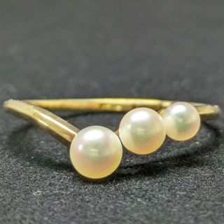 ミキモト(MIKIMOTO)の796 ミキモトパールリングK18YGイエローゴールド10号(リング(指輪))