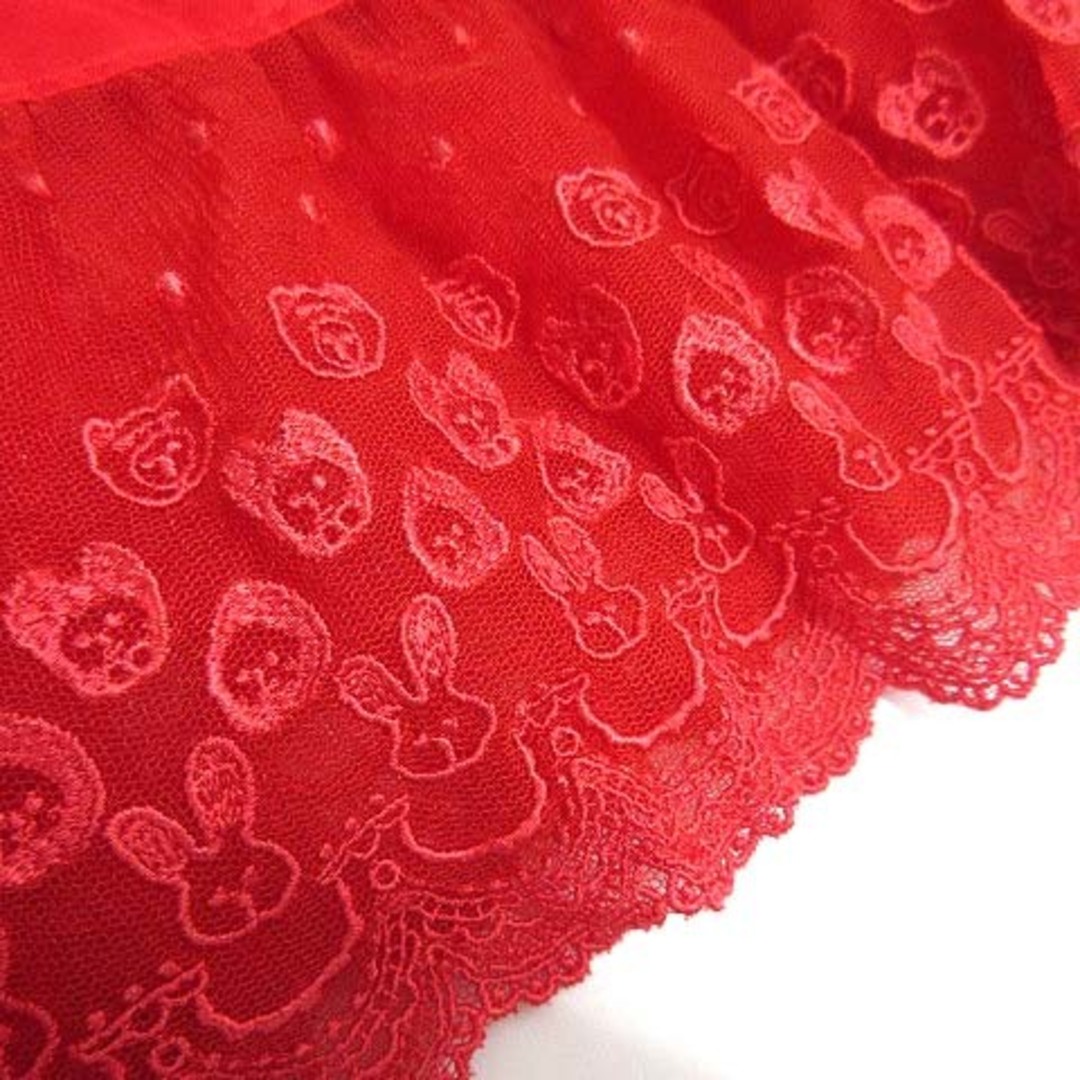 franche lippee(フランシュリッペ)のフランシュリッペ SNOW チュール スカート ドット レッド 赤 M レディースのスカート(ひざ丈スカート)の商品写真