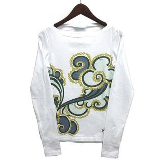 エミリオプッチ(EMILIO PUCCI)のエミリオプッチ ストレッチ ボートネック カットソー Tシャツ 長袖 プリント(カットソー(長袖/七分))