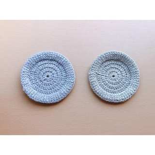 コースター　かぎ編み　ハンドメイド　丸型　2枚セット(雑貨)