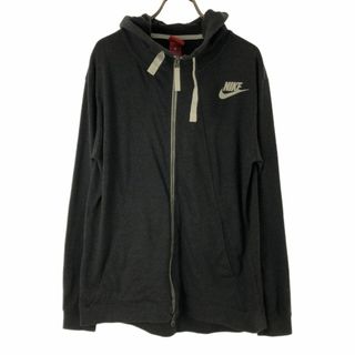 ナイキ(NIKE)のナイキ 長袖 ジップパーカー S ダークグレー NIKE スポーツ レディース 古着 【240405】(パーカー)