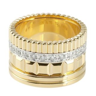 ブシュロン(BOUCHERON)のブシュロン ラージ キャトルラディアント K18YG イエローゴールド K18WG ホワイトゴールド リング 中古(リング(指輪))