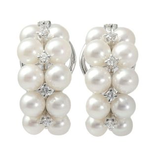 ミキモト(MIKIMOTO)のミキモト ダイヤモンド K18WG ホワイトゴールド イヤリング 中古(イヤリング)