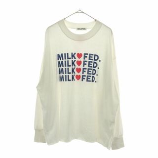 MILKFED. - ミルクフェド 長袖 Tシャツ one ホワイト MILKFED. ロンＴ レディース 古着 【240405】 メール便可