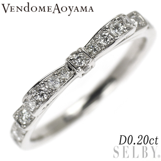 ヴァンドームアオヤマ(Vendome Aoyama)のヴァンドーム青山 Pt950 ダイヤモンド リング 0.20ct リボン(リング(指輪))