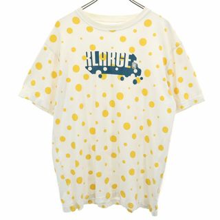 エクストララージ(XLARGE)のエクストララージ ドット プリント 半袖 Tシャツ L イエロー系 XLARGE メンズ 古着 【240405】(Tシャツ/カットソー(半袖/袖なし))