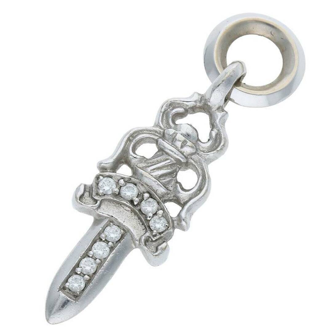 Chrome Hearts(クロムハーツ)のクロムハーツ  18K #5DAGGER P/DMND/#5ダガーチャーム PAVEダイヤ/ホワイトゴールドネックレストップ メンズ #5 メンズのアクセサリー(ネックレス)の商品写真