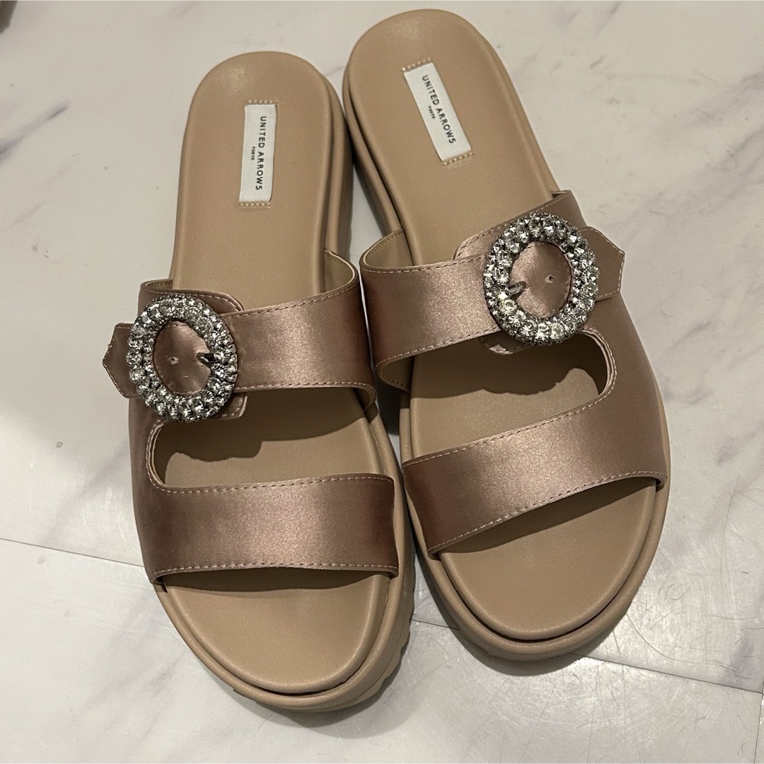 UNITED ARROWS - サテンビジュー ミュールの通販 by shop613 UNITED ARROWS - サテンビジュー ミュールの通販 by shop613