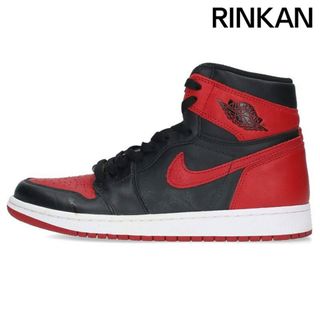 ナイキ(NIKE)のナイキ  2016  AIR JORDAN 1 RETRO HIGH OG BANNED 555088-001 エアジョーダン1レトロハイオージーバンドスニーカー メンズ 27.5cm(スニーカー)