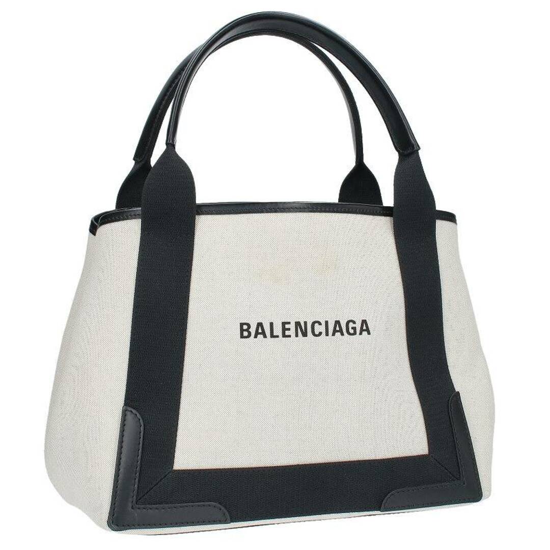 Balenciaga(バレンシアガ)のバレンシアガ  ネイビーカバス S 339933 ロゴプリントキャンバス×レザーハンドバッグ レディース S レディースのバッグ(ハンドバッグ)の商品写真