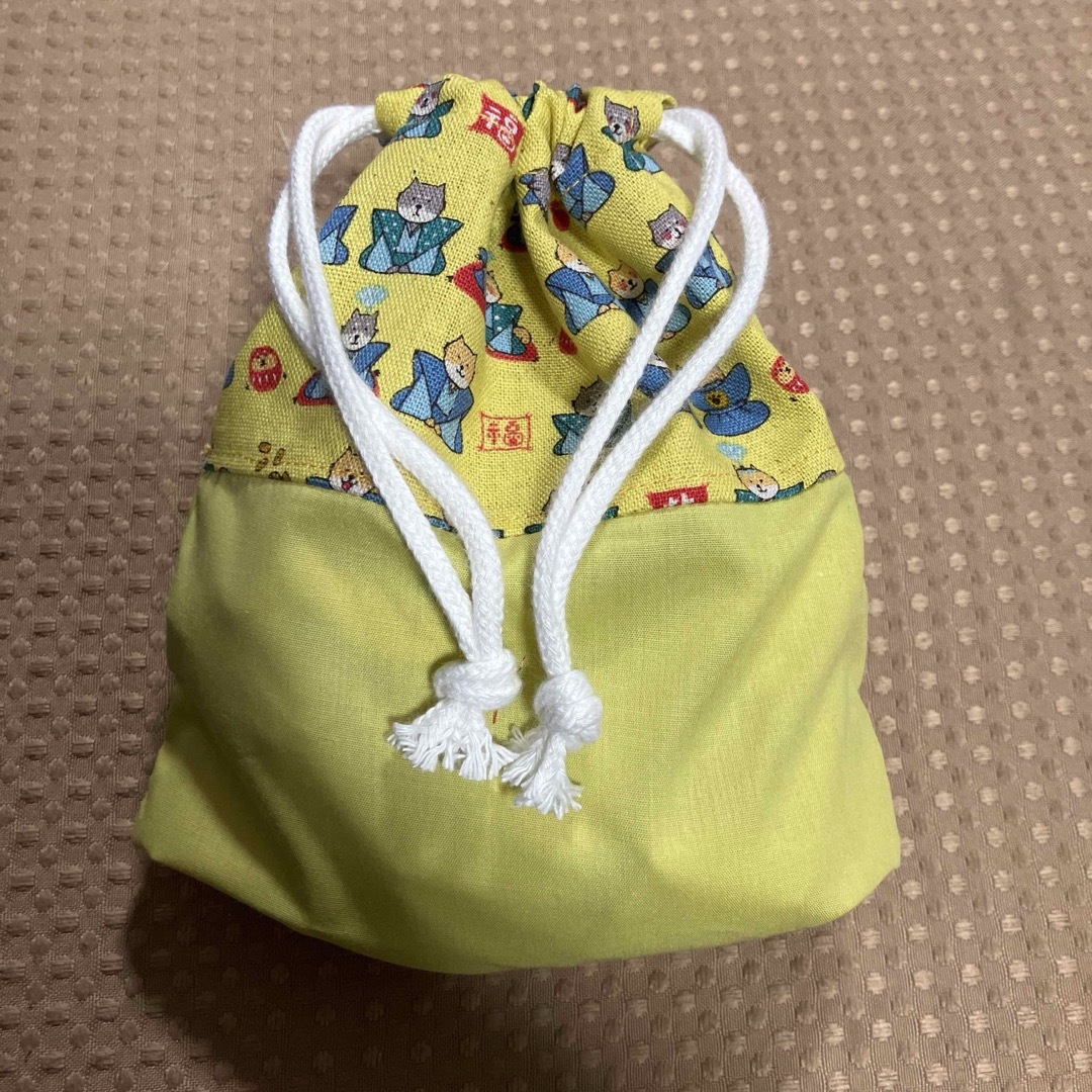 お手玉5個と収納用巾着袋　⑮ ハンドメイド ハンドメイドのおもちゃ(その他)の商品写真