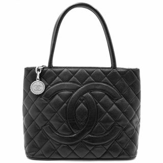 シャネル(CHANEL)の【限定価格】CHANEL シャネル トートバッグ 復刻トート マトラッセ ハンドバッグ 肩掛け ココマーク ココ 鞄 かばん A01804  キャビアスキン   ブラック 黒 シルバー金具 レディース【中古品】(トートバッグ)