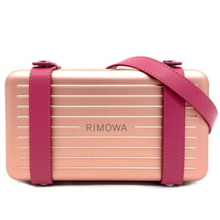 リモワ(RIMOWA)の【限定価格】RIMOWA リモワ ショルダーバッグ パーソナルクロスボディバッグ クラッチバッグ トランク 肩掛け 斜め掛け セカンドバッグ 鞄 かばん  アルミニウム   ピンク シルバー金具 レディース 美品【中古品】(ショルダーバッグ)