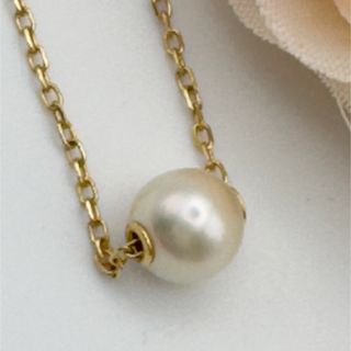 ミキモト(MIKIMOTO)のミキモト 一粒ネックレスk18(ネックレス)