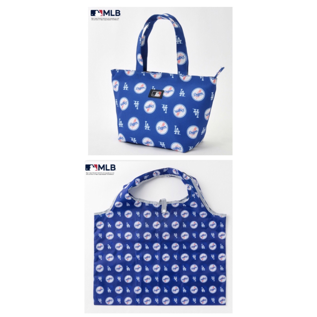 MLB(メジャーリーグベースボール)の☆ロサンゼルス ドジャース 保冷ミニトートバッグ&エコバッグ☆ スポーツ/アウトドアの野球(その他)の商品写真