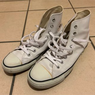 オールスター(ALL STAR（CONVERSE）)のコンバースconverseオールスター☆レザー☆ホワイト☆サイズ8☆(スニーカー)