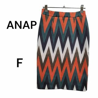 アナップ(ANAP)のANAP　タイトスカート　シェブロン柄(ひざ丈スカート)