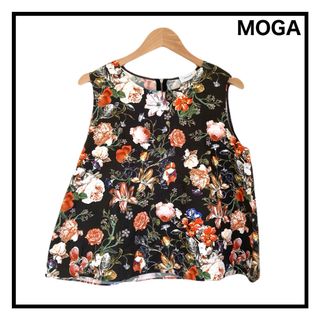 モガ(MOGA)のMOGA　モガ　トップス　ブラウス　花柄　ノースリーブ　レディース　日本製　2(カットソー(半袖/袖なし))