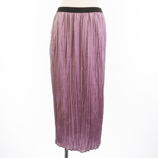 イッツインターナショナル 良品 プリーツ ロング スカート イージー 紫 M